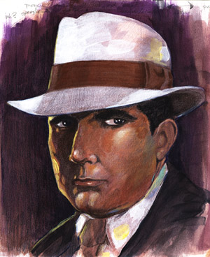 sketch painting of the writer bob howard